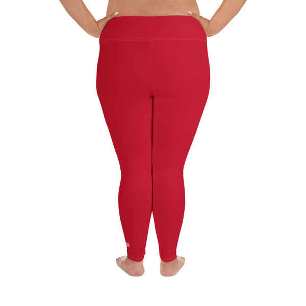 DEEP RED CURVACEOUS LEGGINGS