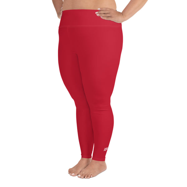 DEEP RED CURVACEOUS LEGGINGS