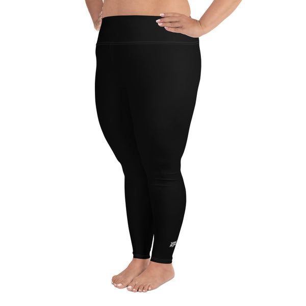 SOLID BLACK CURVACEOUS LEGGINGS
