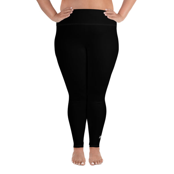 SOLID BLACK CURVACEOUS LEGGINGS