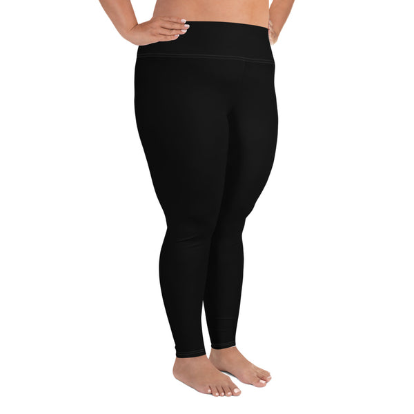 SOLID BLACK CURVACEOUS LEGGINGS