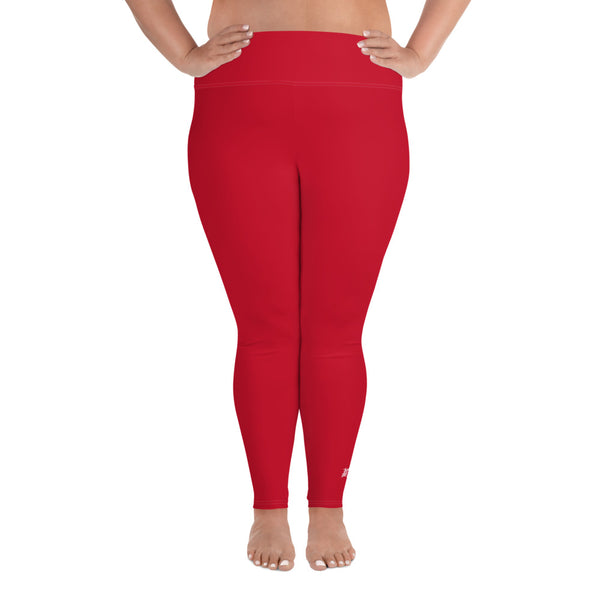 DEEP RED CURVACEOUS LEGGINGS