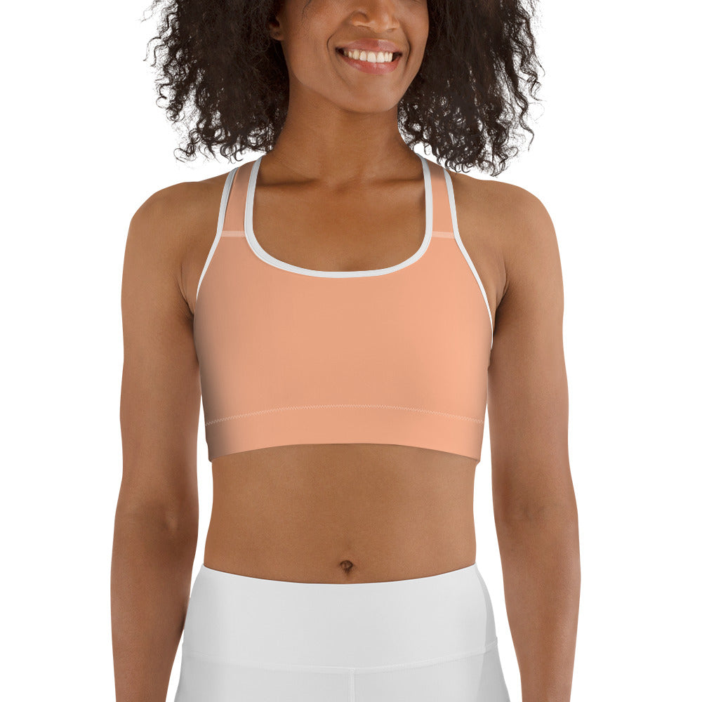 SOLID APRICOT SPORTS BRA